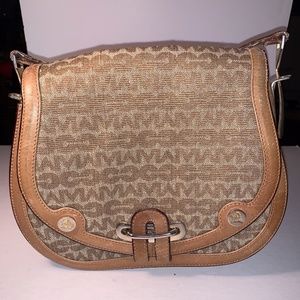 CROSS Leather and Fabric purse with shoulder strap
